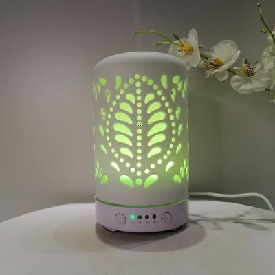 China Ceramic Electronic Aroma Diffuser Humidifier Air Cover Hotel Cavity Ultrasonic Fragrance Oil Diffuser for sale