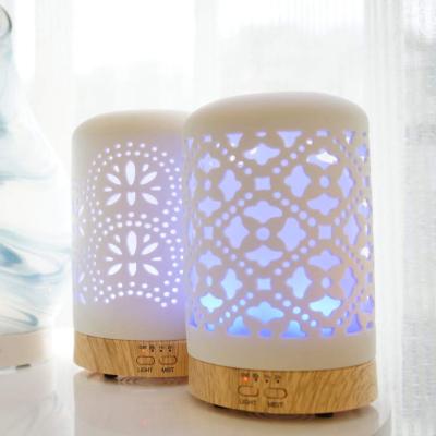 China Ceramic Hollow Aroma Diffuser Humidifier Air Room Hotel Model Ultrasonic Fragrance Oil Diffuser for sale