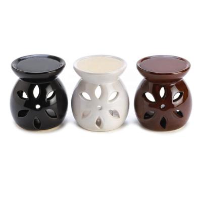 China Handmade Incense Chinese Hot Sale Oil Burner Tealight Candle Holder Ceramic Essential Oil Burner For Home Decor for sale