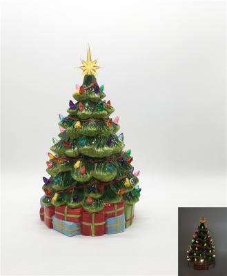 China Chirstmas Decor Modern Home Decor Ceramic Mini Christmas Decoration Tree Design Gift Set Ornament 2021 for sale