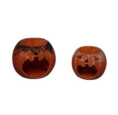 China Halloween Ceramic Party Decoration Halloween Pumpkin Pumpkin Ghost With Light for sale