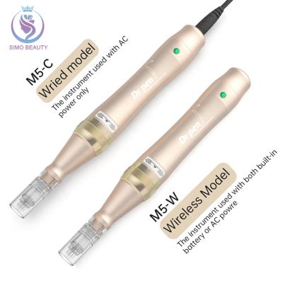 China Anti-puffiness Microneedle derma roller tratamiento derma pen facial smart dr pen m5-c for sale