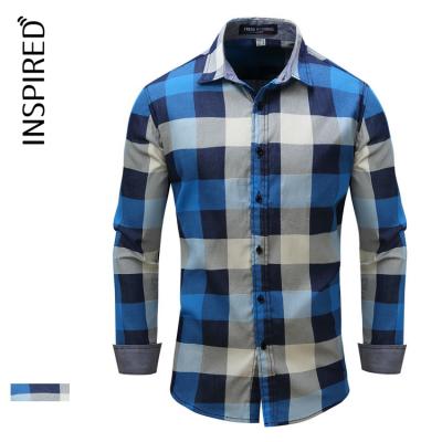 China Wholesale Garment Mens Clothing Lattice Latest Men's Shirt 100%cotton Breathable Shirt for sale