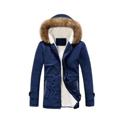 China Autumn And Winter Thick Warm Hooded Jacket Men's Velvet Cotton Coat Anti-Shrink for sale