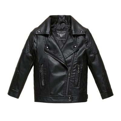 China Children Clothing Leather Jacket Fashion Kids PU Leather Jacket Custom Made Bulk Good Quality Viable Good Quality Jacket for sale