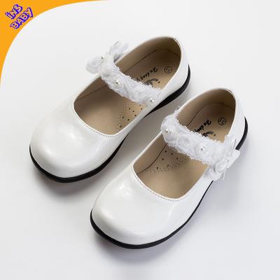 China Black And White Princess Kids Student Shoes Rubber Kids Dance Performance Shoes for sale