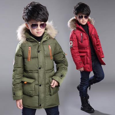 China Anti-Wrinkle Outdoor Breathable Anorak Pocket Hooded Jacket Kids Winter Down Jacket for sale