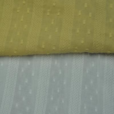 China Breathable Cotton 100 Gauze Yarn Dyed Jacquard Shirt Fabric for sale