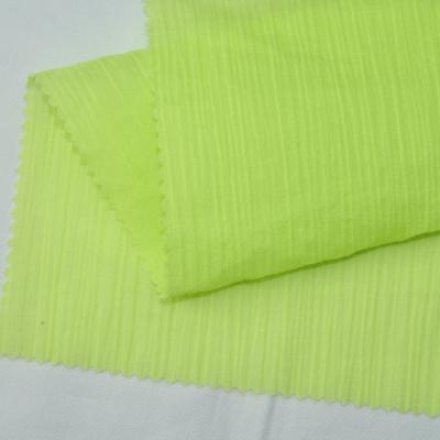 China Breathable Cotton 100 Crepe Gauze Yarn Dyed Shirt Fabric for sale