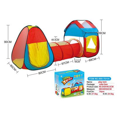 China Toy Manufacturers Soft Direct Children's Play Tent Three Piece In One Pool Ball Ocean Folding Tunnel Shooting Toys Baby Tent for sale