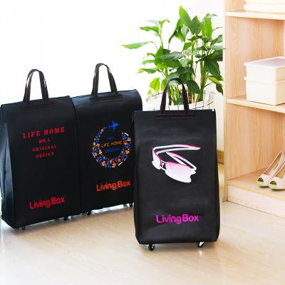 China Sustainable Hot Selling Nonwoven Travel Handbag With Universal Wheels for sale