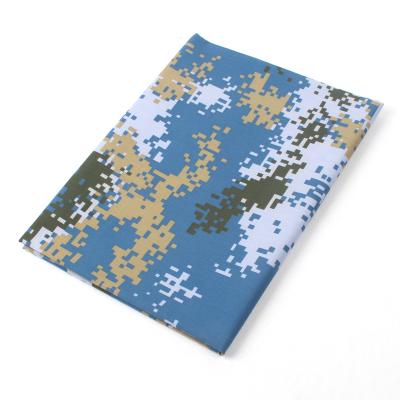 China 100% Polyester Twill Fabrics Soft Orange Blue Waterproof Soft CVC Camouflage Camouflage Military Digital 100% Fabric for sale