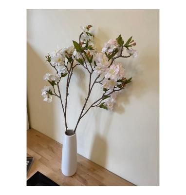 China Wedding Artificial Cherry Peach Pink Blossoms Flower Home Decor Table Decoration New Artificial Flowers for sale