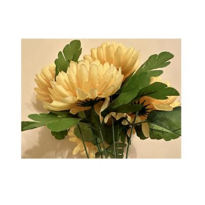 China Wedding Silk Flower Echinacea Decoration Chrysanthemum Flower Bouquet Cheapest Artificial Flowers Real Touch Home for sale