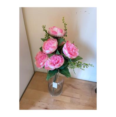 China Wedding Home Wholesale Artificial Peony Bouquet Decoration Good Quality Peony Artificial Flowers For Decoration for sale