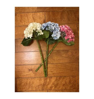 China Wedding 160 Petal White Blue Rose Home Decor Hydrangea Artificial Hydrangea Flower For Wedding Decoration for sale