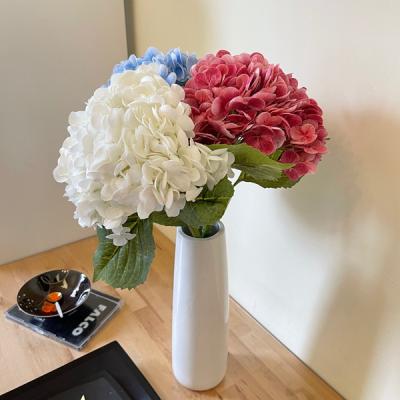 China Wedding Artificial Flower Home Decor Wholesale Decoration Hydrangea Wedding Silk Bouquets Supply Hydrangea Flowers for sale