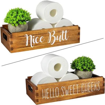 China Europe Nice Hello Butt Bathroom Decor Box Farmhouse Bathroom Decor Sweet Cheeks for sale