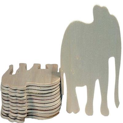 China Creative Hobbies from Europe 4 inch Unfinished Wooden Elephant Shapes, Pack of 12, Ready to Paint or Decorate for sale