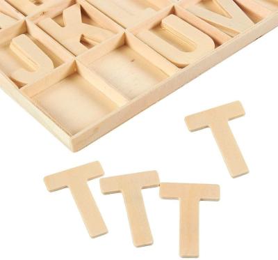 China Europe Wooden Letters - 104-Piece Wooden Craft Letters with Storage Tray Set for sale