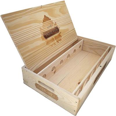 China Handmade original wooden wine crate - various vineyards and sizes for sale