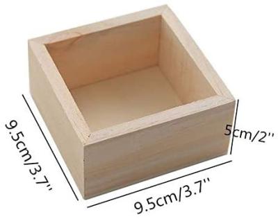 China Wholesale Unfinished Rustic Europe 4 Pcs Wooden Box Storage Craft Box Organizer for sale