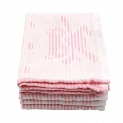 China Jacquard Cotton Stripe Jacquard Organic Yarn Dyed Face Towel for sale