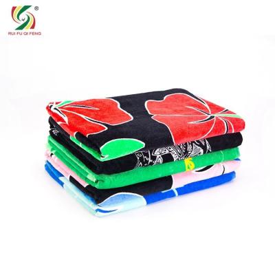 China Beach Jacquard Manufacturers Hot Sale Indoor And Outdoor Customizable Multicolor Printed Towel for sale