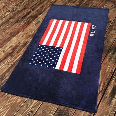 China Eco-Friendly Folding Swimming Jacquard Swimming Beach Towel Custom Made 180x105cm or Customized for sale