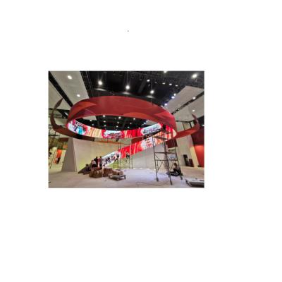 China Indoor BLC Full Color Advertising LED Video Wall R Flexible Circle P4 Indoor LED Screen for sale