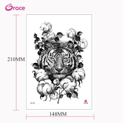 China TH 761-800 21X15CM Permanent Watertransfer Temporary Waterproof Tattoo Half Arm Temporary Tattoo For Man for sale