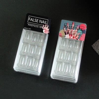 China Easy Plastic Nail Box Press On Nails Package OEM ODM Logo Nail Tip Tray Box Custom Acrylic for sale