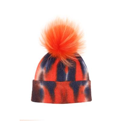 China COMMON 2021 new design fashion warm winter the custom rabbit wool pom pom beanie for sale