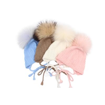 China Image winter baby rabbit wool wool bulb hat baby boy and girl hair hat thermal hat for sale