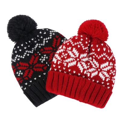 China 2021 New COMMON Baby Snowflake Hat Kids Single Woolen Toddler Large Customize Multicolor Knitted Hat for sale