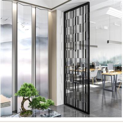 China PVD Plating Living Room Divider Cabinet Designs Interior Decoration Wall Paneling Movable Dividers For Rooms Lazer Cut Metal Screens for sale