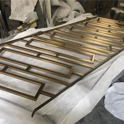 China Modern hot sale light style luxury bronze gold brushed stainless steel balustrades handrails for sale