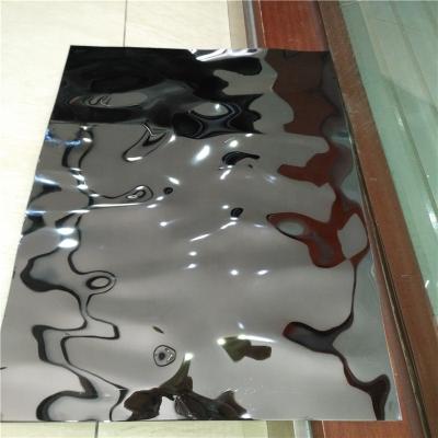 China Decoration Water Ripple Ceiling Panel Mirror Black Color SS Hammered Stainless Steel Sheet for sale