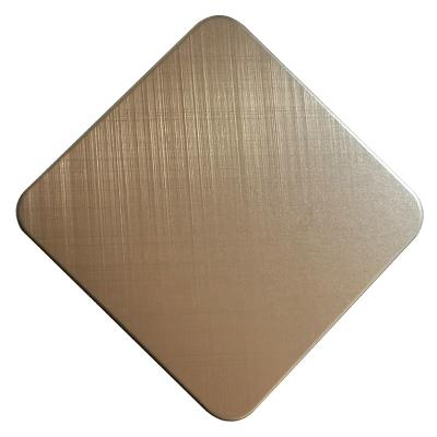 China PVD Plating 304 316 Grade Decorative Antique Brass Wall Panel Metal Bronze Color Sandblasted Stainless Steel Sheet for sale