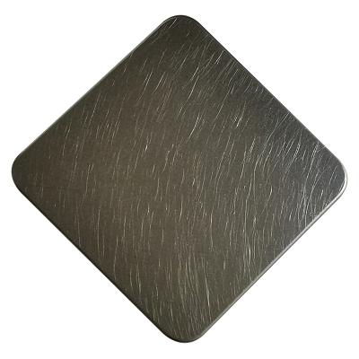 China Decoration Irregular Brushed Cold Rolled Black Stainless Steel Plate Sheet for sale