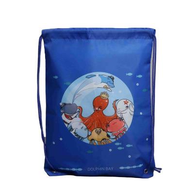 China Custom Made Waterproof Oxford Cloth Bag Fashion Student Oxford Polyester High Quality Drawstring Bag New for sale