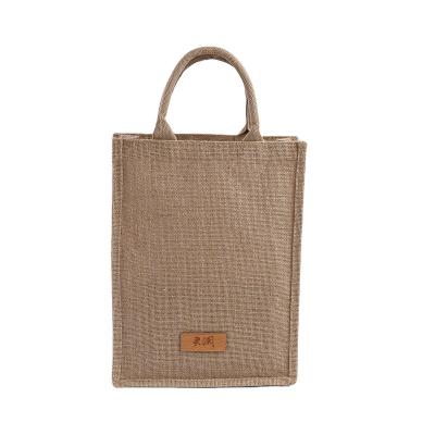 China Printing Jute Shopping Bag Customized Practical Promotion Handbags Jute Shopping Bag for sale