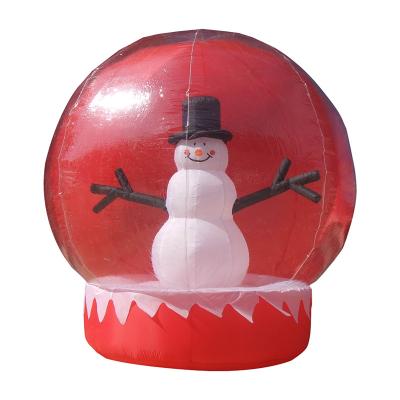 China Christamas Decoration / Commercial Outdoor 6ft Inflatable Yard Snowman With Ball , Factory Customized Commercial Inflatable Snowman for sale