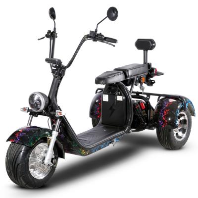 China Fat tire 3 wheels citycoco unisex mobility scooter 2000w EEC electric tricycle for sale