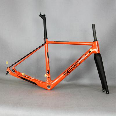 China China factory disc bicicleta ciclo de bicicleta cyclocross sport road bicycle frame light weight XC off-road frame bicycle carbon fiber parts frame for sale