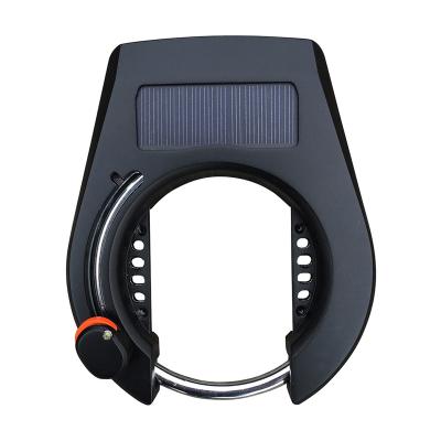 China Horseshoe Iron Bicicleta Ciclo Bicycle Lock Smart Lock App Scan Code Unlocking Long Solar Panel Work Bike Lock Customized for sale