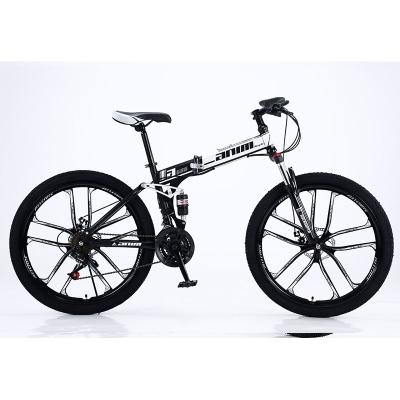 China Aluminum alloy bicicleta ciclo drop shipping fast folding bicycle 27 speed mountain bike high carbon steel disc brake MTB bicycle for adult for sale