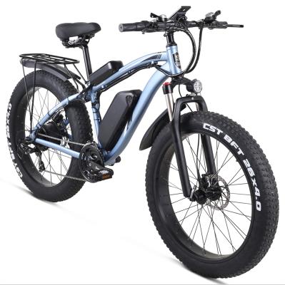 China Cheap new arrival 48v 1000w aluminum alloy electric bike 26 inch electric fat tire hybrid bike with pedal assist system for sale