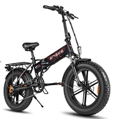 China Aluminum Alloy 750W 500W Folding Electric Bike For Adults Big Tire 20