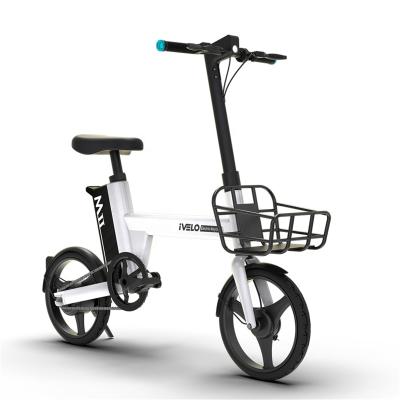 China Aluminum Alloy Ebike 350W Motor Switchable Battery Public Electric Bicycle 14Inch Fahrrad Electric Bike Sharing Scooter for sale